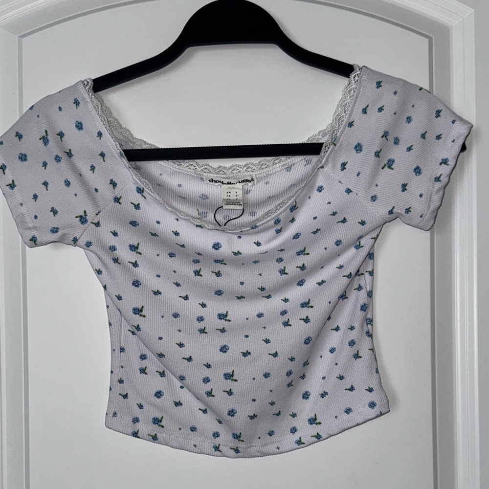 Charlotte Russe Floral Print Crop Top